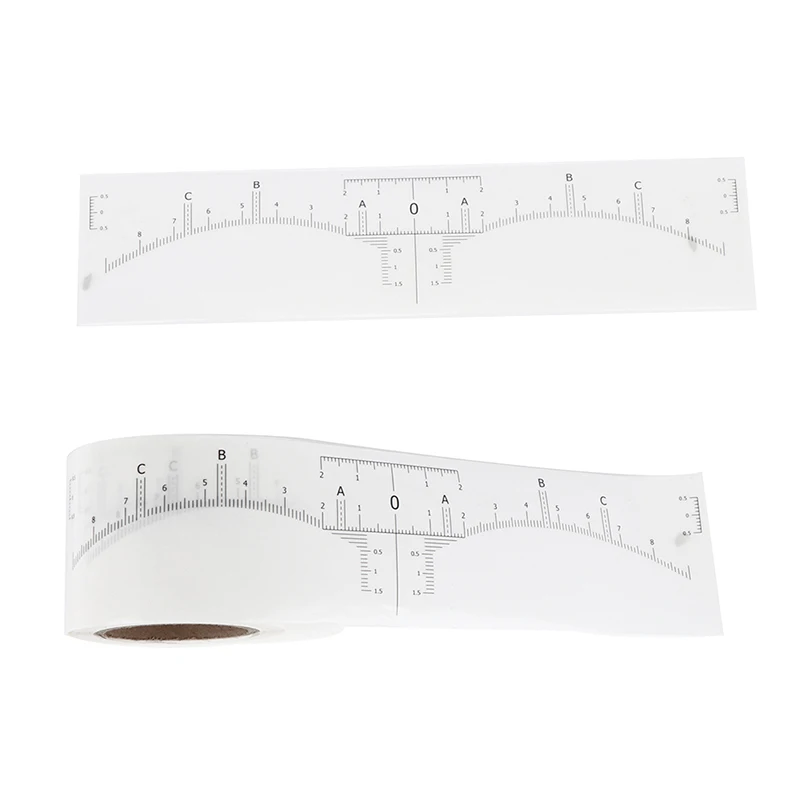 

50 шт./лот инструмент для макияжа бровей линейка наклейка липкая микро линейка для бровей направляющая Перманентная