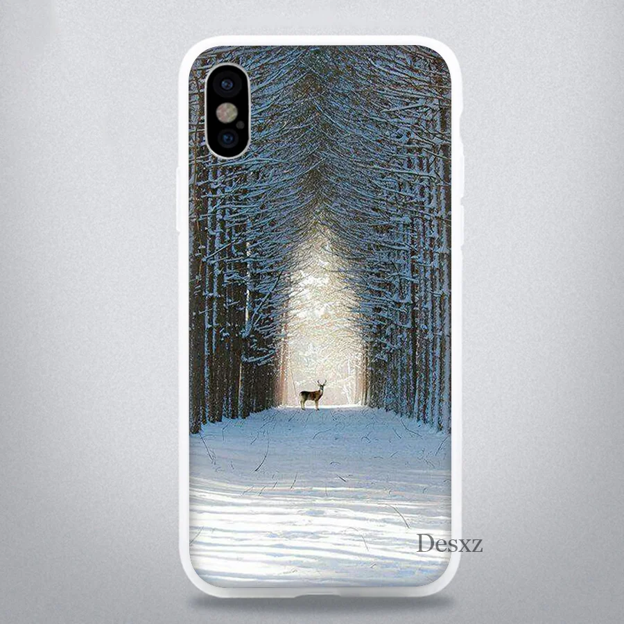 Чехол для телефона пейзаж зимний свет снег iPhone 5 5s Se 6 6s 7 8 11 Pro X XS XR Max |