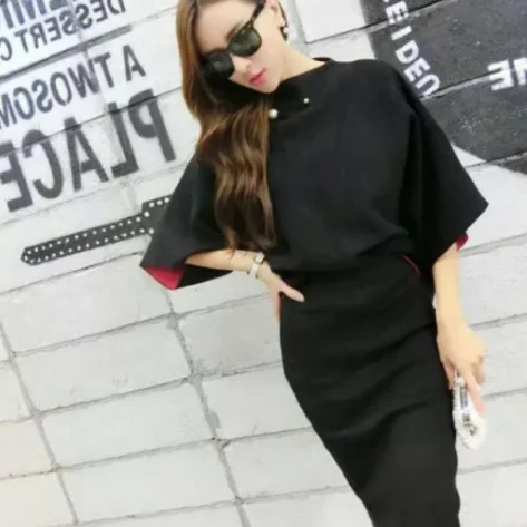 Женский трикотажный костюм с юбкой и топом Осень зима 2020 Трикотажный длинным