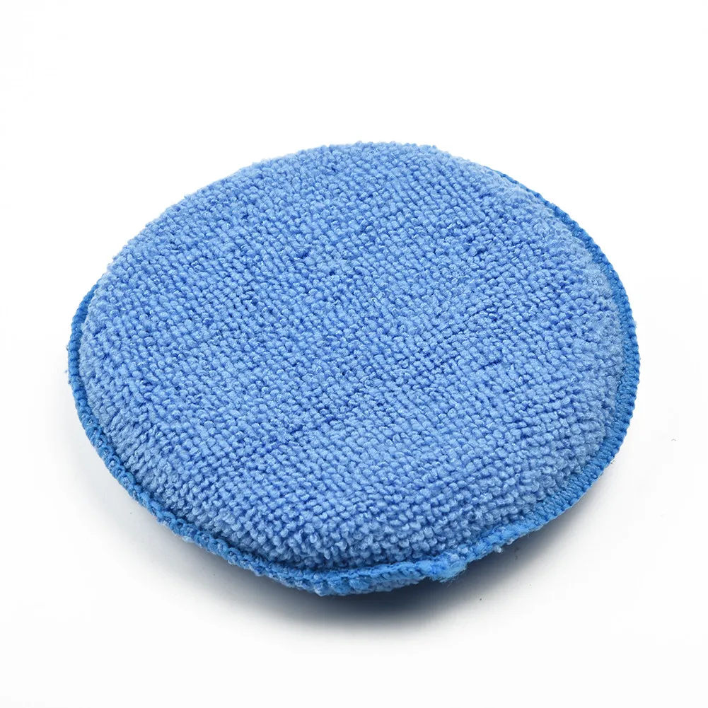 

10pcs Blue Sponges 5-Inch Applicator Decor Microfiber Waxing Practical