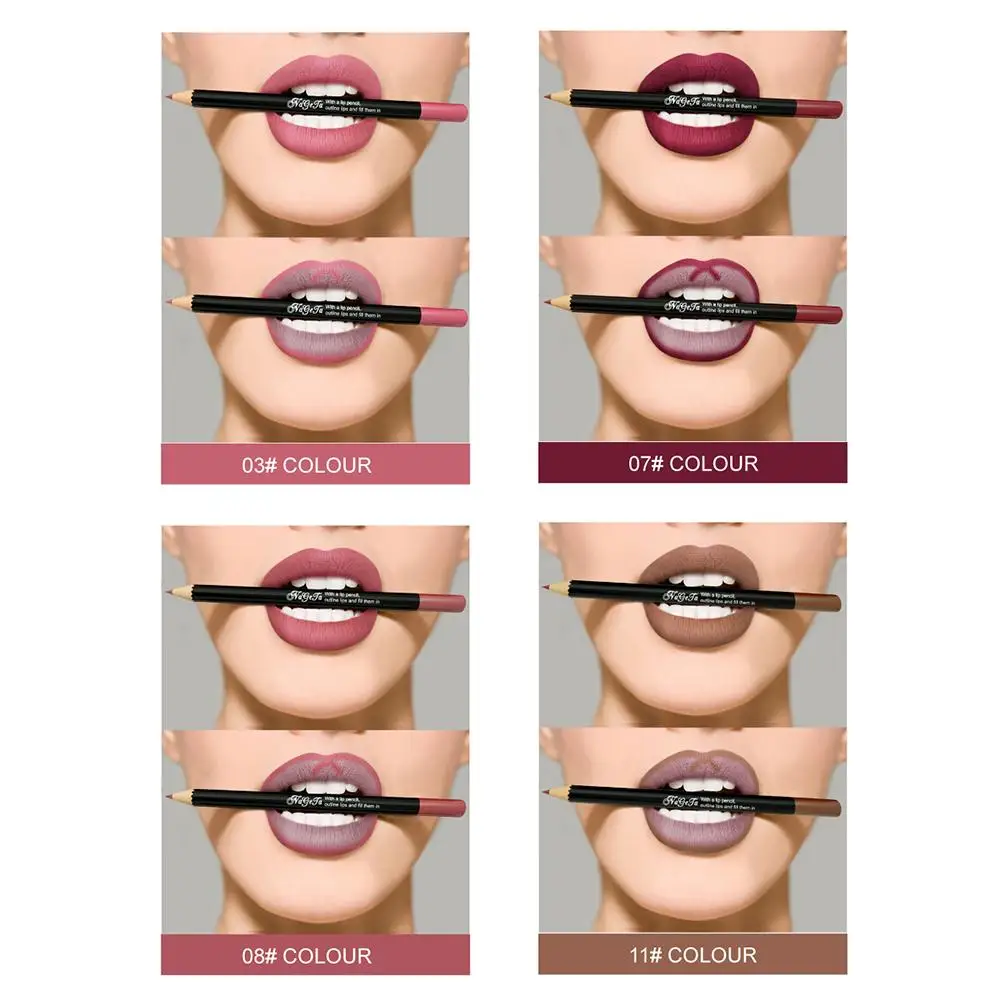 12 цветов матовый карандаш для губ мягкий водостойкий блеск Не оставляющий следов