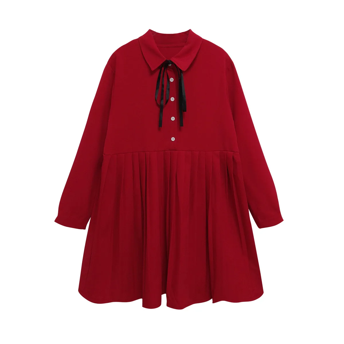 

Весенне-осеннее плиссированное платье средней длины для беременных