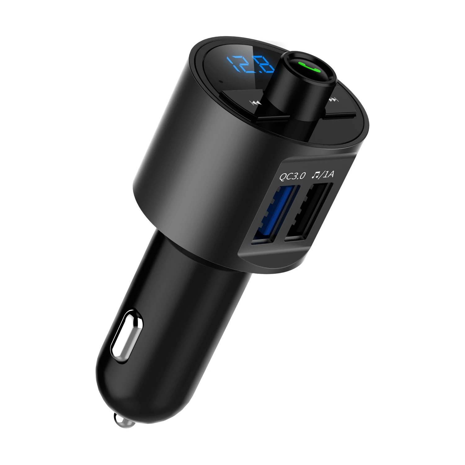 

Bluetooth car kit FM transmitter MP3 player with LED dual USB 3.1A fast charging voltage display TF music U disk AUX playback