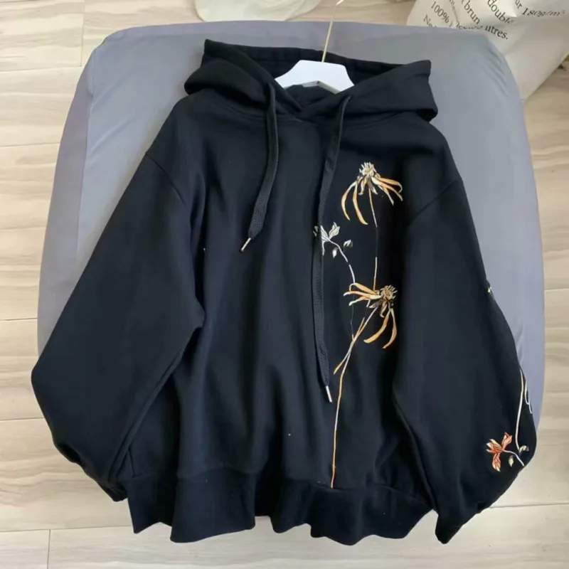 [EWQ] Новинка 2020 пуловеры размера плюс женские топы в Корейском стиле с вышитыми