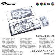 Bykski N RTX3090H TC V2 GPU воды блок с водного объединительная панель для