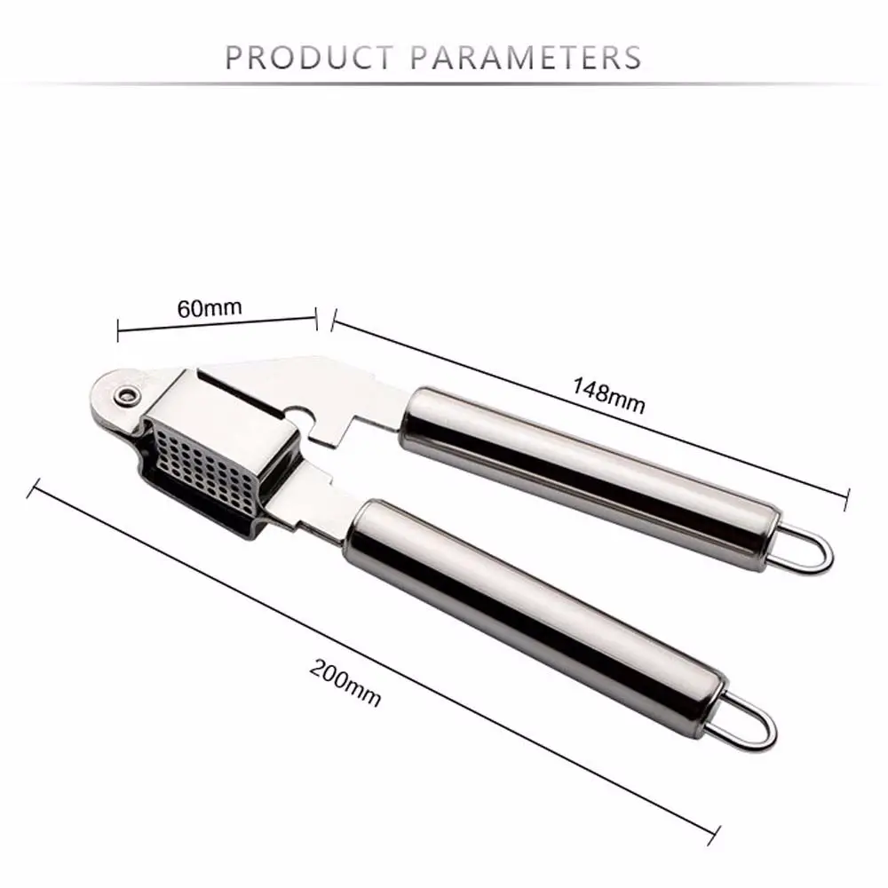 

Stainless Steel Garlic Masher Grinder Grater Removable Design Multifunctional Garlic Press Household Kitchen Tool