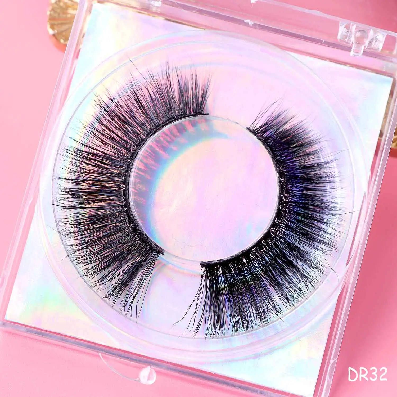 

Lashes 3D Faux Mink Lashes Fluffy Soft Wispy Volume Natural long False Eyelashes Eye Lashes Reusable Eyelashs Makeup case