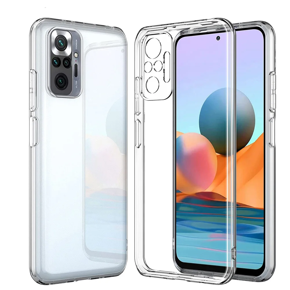 

Soft Silicone Case For Xiaomi Redmi Note 11 Pro Clear TPU Bumper Case Redmi Note 10 10s Transparent Phone Back Cover Mi 11t Pro