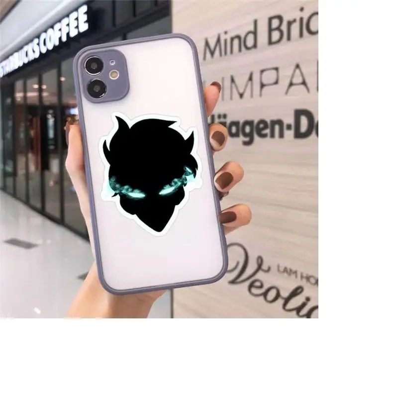 

solo leveling cute cartoon Bear warrior Phone Cases Matte Transparent for iPhone 7 8 11 12 s mini pro X XS XR MAX Plus funda