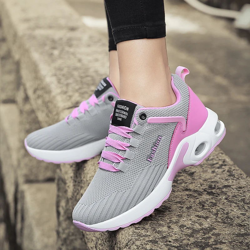 

Air Cushion Running Shoes Men Weave Breathable Sneakers Soft Jogging Athletics Casual Sport Shoes Male Mesh Footwear Mesh