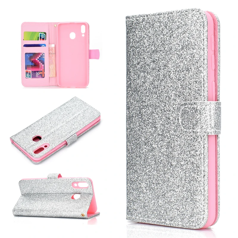 Coque Huawey P Smart 2019 блестящие аксессуары для телефонов модный простой раскладной