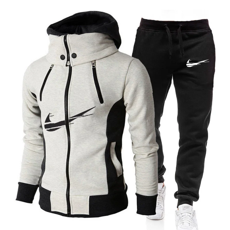 

2021 new IКNIKEС autumn Men's Autumn winter Hot Sale Men's Sets Hoodie+pants Two Pieces Sets Casual Tracksuit Male Sportswear