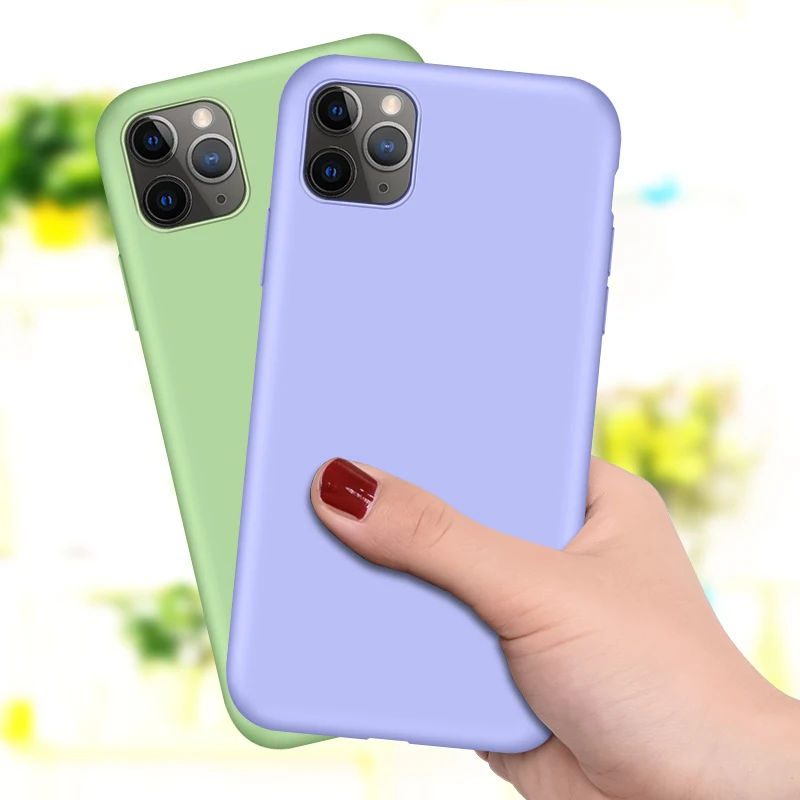 Жидкий силиконовый чехол для iPhone 11 Pro Max Модный Цветной X XS XR 7 8 6S 6 Plus задняя