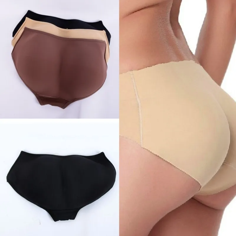 Buttocks back silicone ass filled ass enhancer hip hop lingerie women's soft and seamless sexy panties briefs