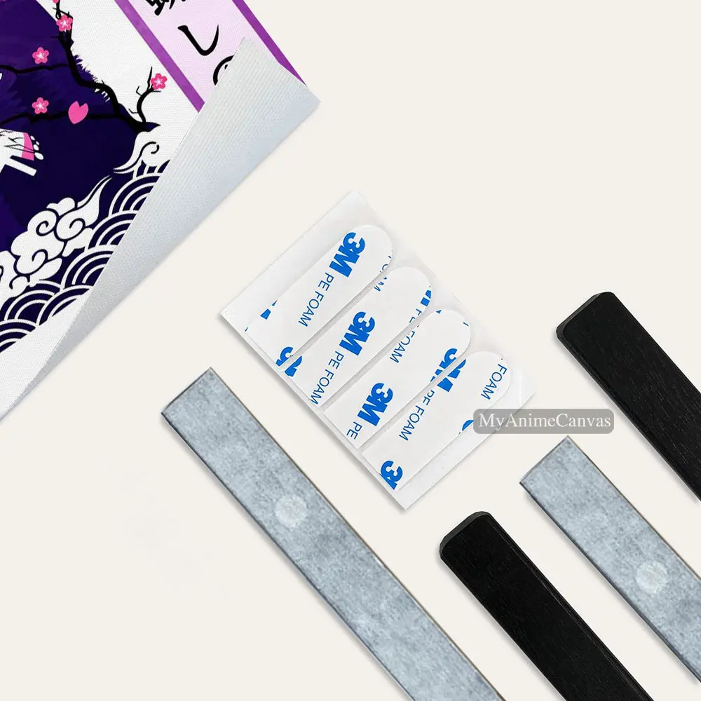 

Anime Shinobu Kocho Demon Slayer wooden Frame Canvas Decoration prints For kids Living Room Magnetic Framed Home decor painting