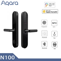 aqara n100 smart door lock fingerprint nfc unlock works bluetooth password with mijia homekit smart linkage with doorbell top