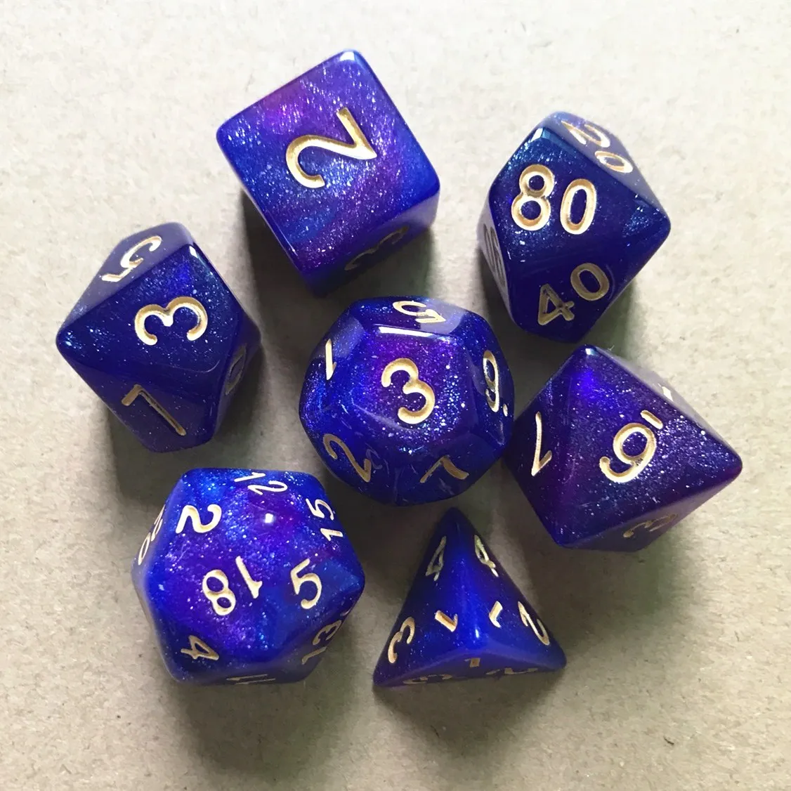 7 шт./лот полимерные многогранные игральные кости блестящие прозрачные d &amp d4 d6 d8