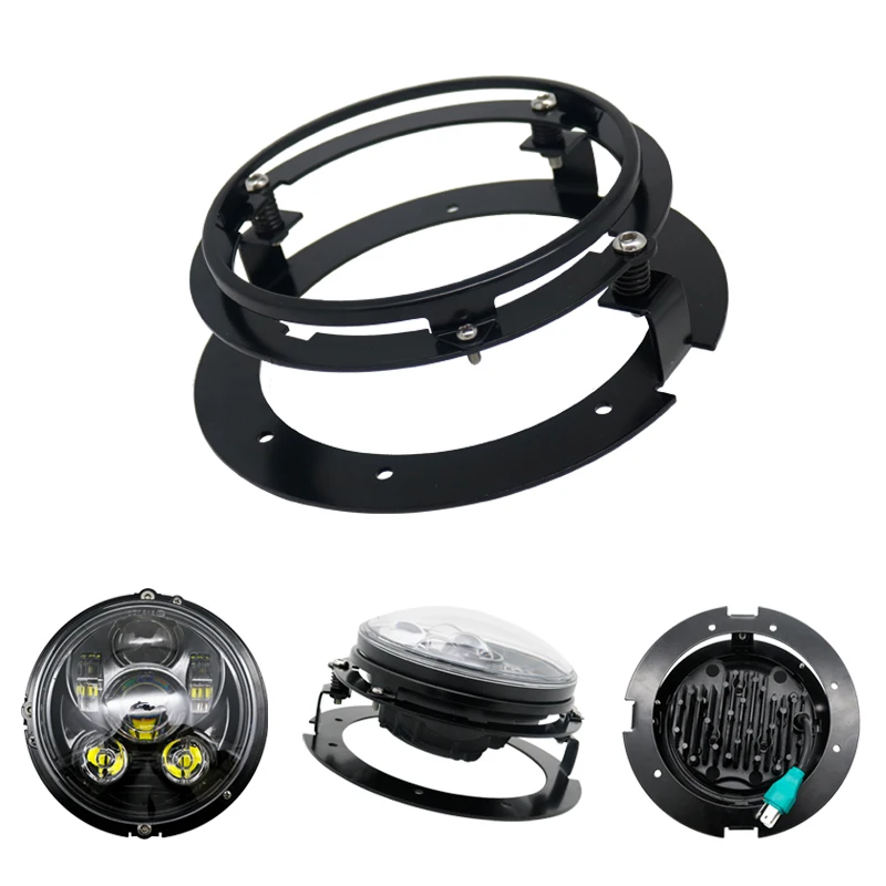 Универсальный черный 5 75 дюймовый металлический проектор для мотоцикла DRL