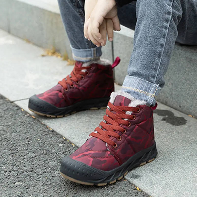 2019 Мужская теплая обувь в повседневном стиле Зимние ботильоны нескользящие
