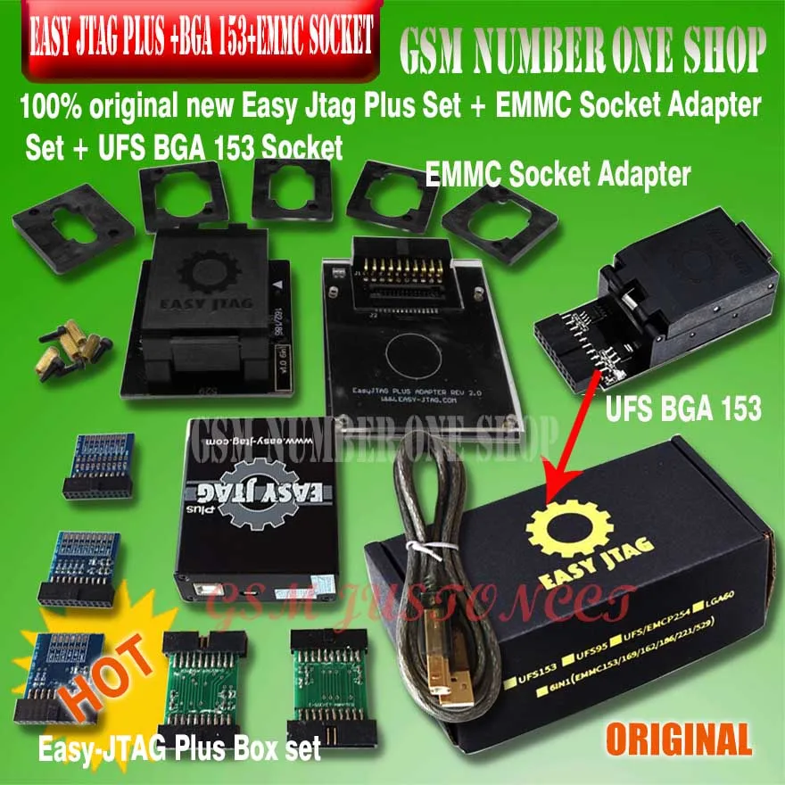 Новинка 2019 оригинальная розетка Jtag Plus EMMC + Easy UFS адаптер для розетки с разъемами Z3X