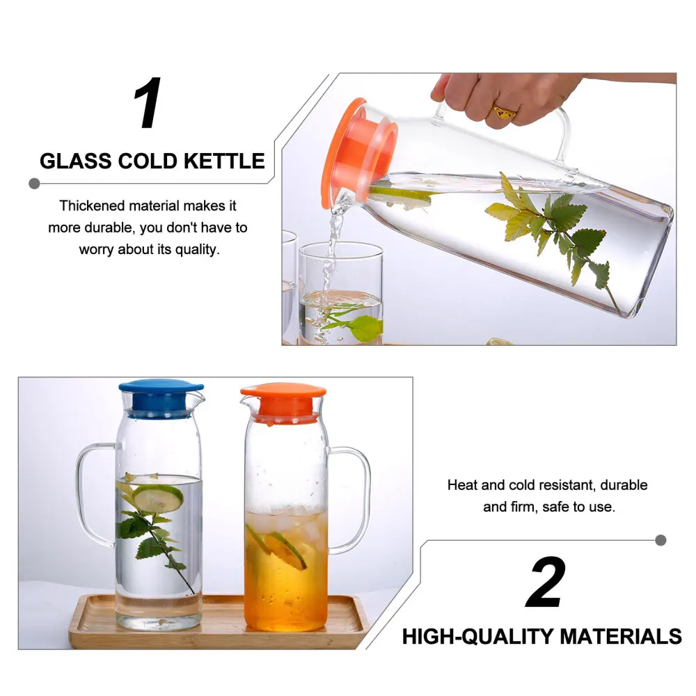 

1Pc Clear Teapot Glass Kettle Glass Tea Pot Cover Tea Pot for Restaurant