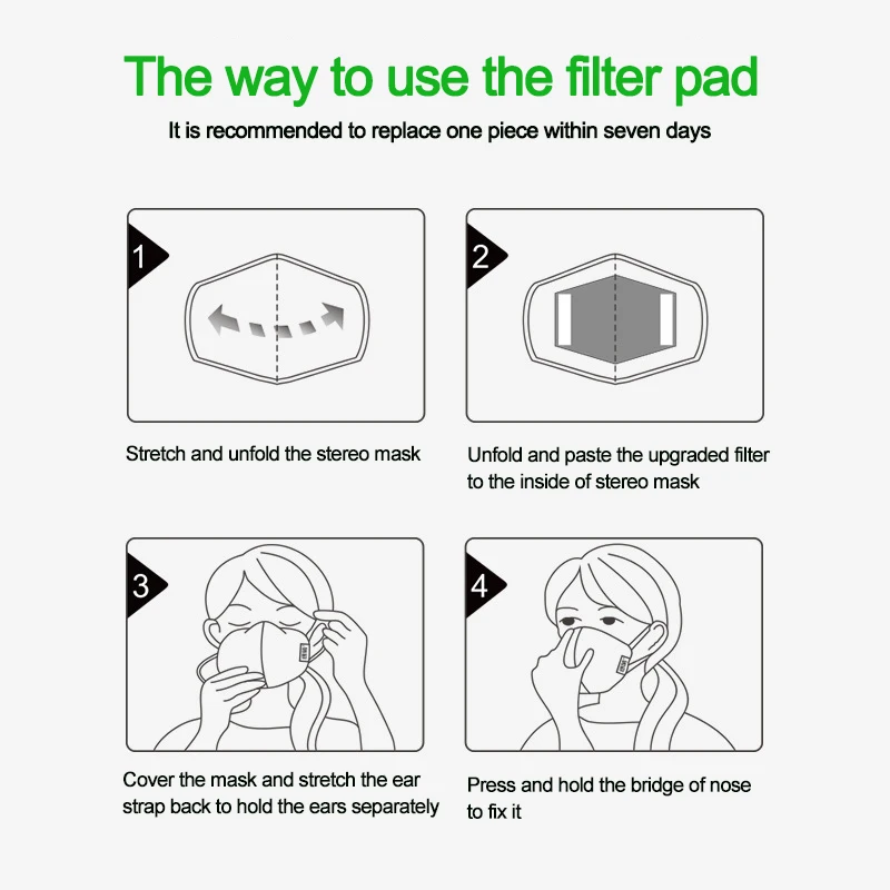 

New 10-200pcs Filters Pm25 Mask Paper Activated Carbon Melt Blown Cloth Filters 5 Layers Protective Filters for Masks Adult