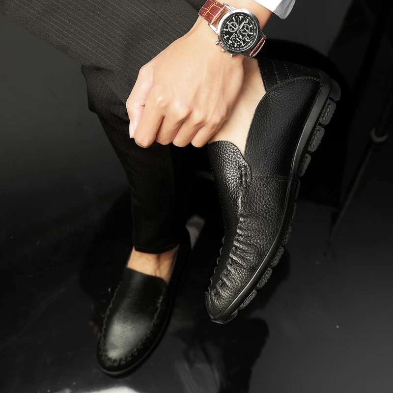 

Men Leather Casual Shoes Casual Leather Shoes Men Mens Man Shoe Sneaker Fashion Slip On Causal For Male Hot Sale Leisure Black