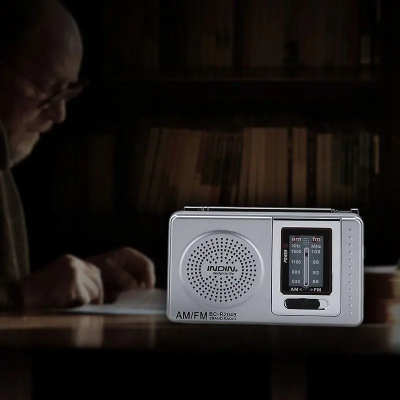 Портативный динамик радио приемник FM AM цифровой с ЖК-дисплеем мини стерео громкий динамик радио Карманный MP3 музыкальный плеер открытый