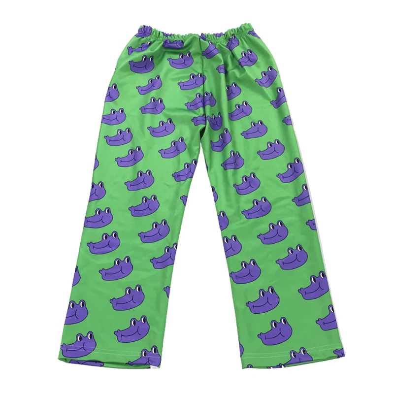 Брюки Капри женские с забавным принтом лягушки повседневные свободные