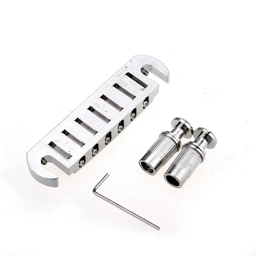 musiclily pro 525mm zopf stil tune o matic umlaufende einstellbare brücke für les paul stil elektrische gitarre nickel free global shippin