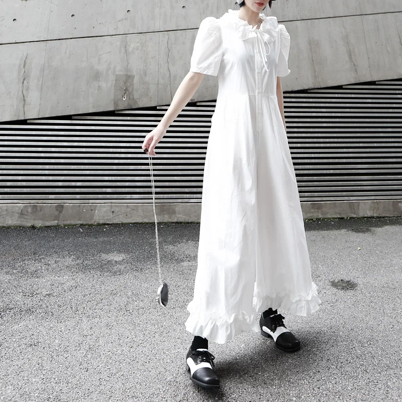 GETSPRING Для женщин комбинезон с оборками тряпичная кукла воротник хлопковый s