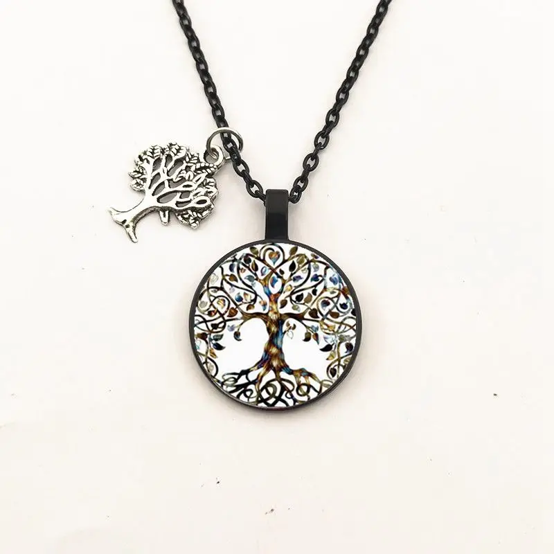 1 шт. новейшее массивное Ожерелье Древо жизни художественное фото стеклянный