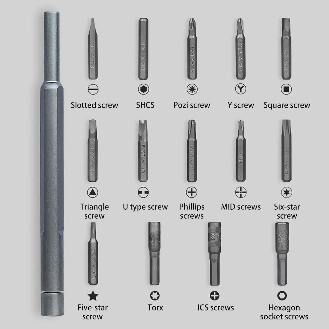 

Precision Screwdriver Set 63 In 1 Magnetic Torx Hex Phillips Bits Screw Driver Handle Phone Laptop Repair Hand Tools Kit