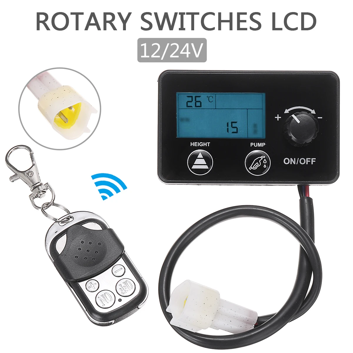 12 В/24 В ЖК монитор переключатель с автомобильным пультом дистанционного