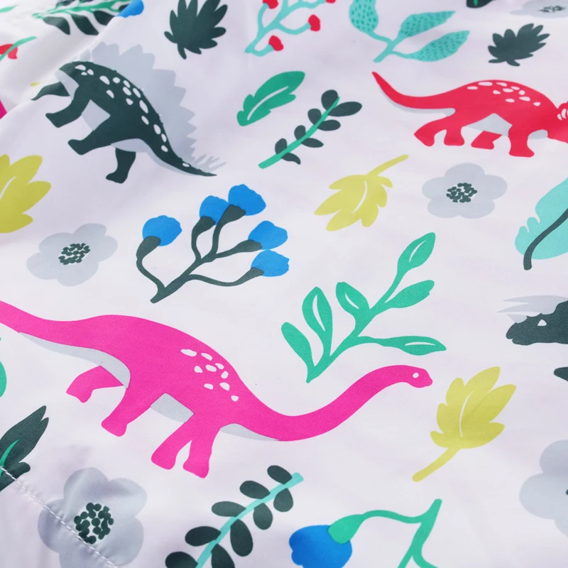 Girls RainCoat Jacket Autumn Kids Coats Cartoon Dinosaur Hooded jacket For Clothes Waterproof Children Clothing | Детская одежда и