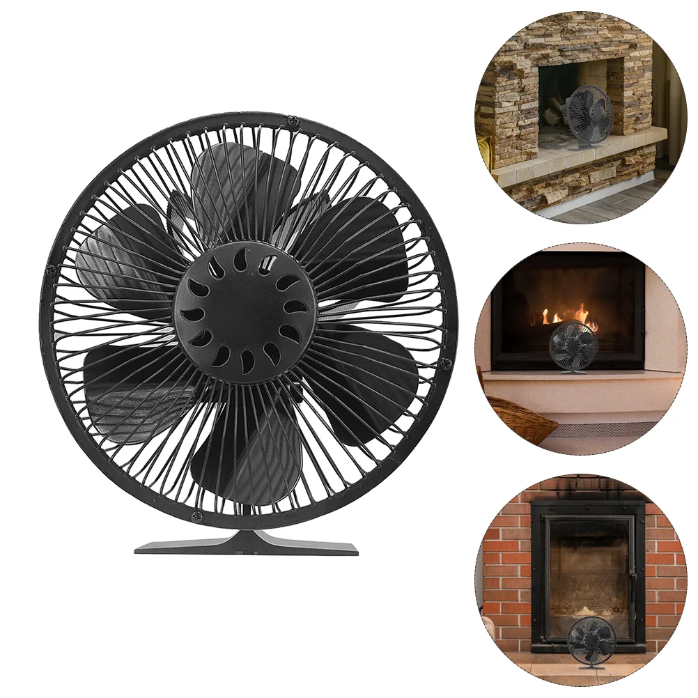 

1Pc Practical 6 Blades Wood Burning Stove Fan Fireplace Fan Heat Powered Fan