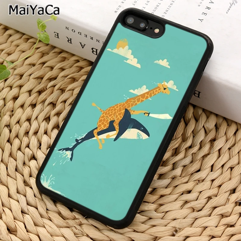 MaiYaCa пиратский Жираф верховой езды Акула чехол для телефона iPhone 14 5 6S 7 8 plus 11 12 13 Pro X
