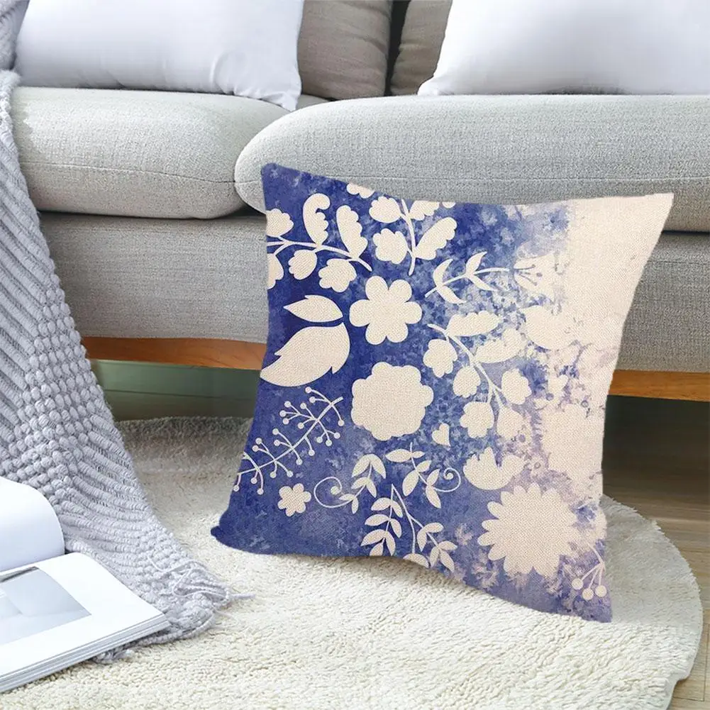 

Hot Sale Delicate Floral Pattern Cut Herbal Forest Leaves Flowers Butterfly Birds Cushion Vintage Prints Case Cover Lilac P C0S2