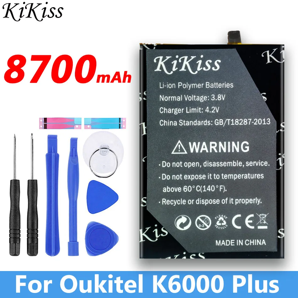 8700mAh kikiss для OUKITEL K6000 PLUS запасные части резервная батарея смартфона