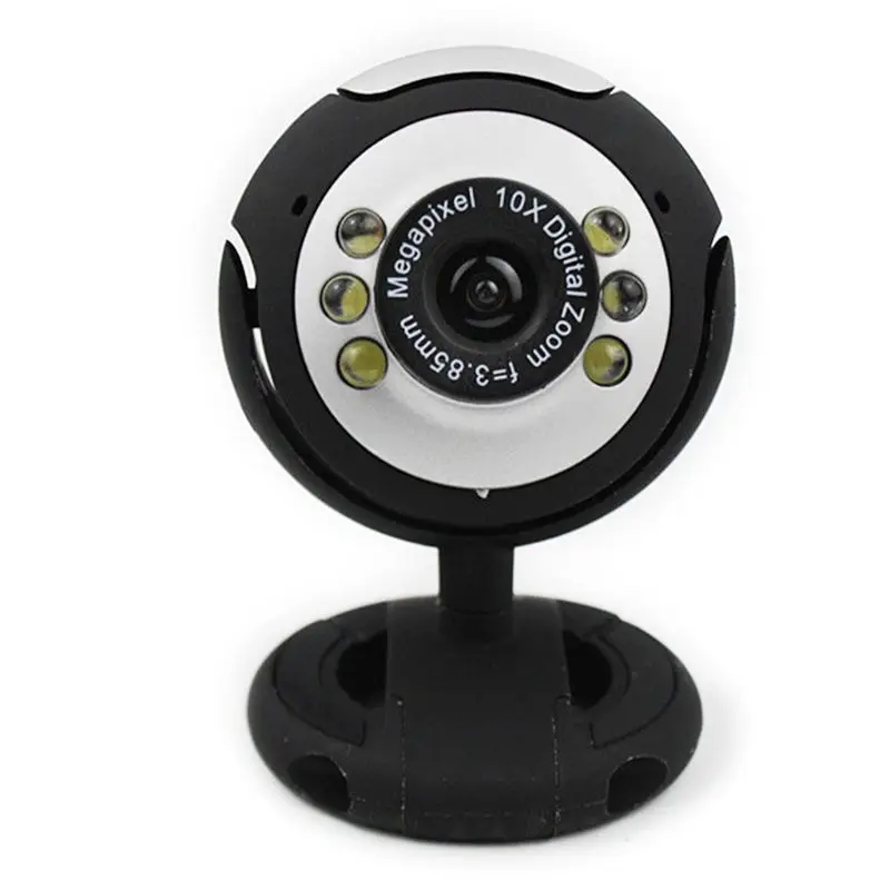 

Clip-on Night Vision Six-lamp Computer Camera Laptop Webcam Video Zoom Home Photography Camera Lens Accessories T5UE