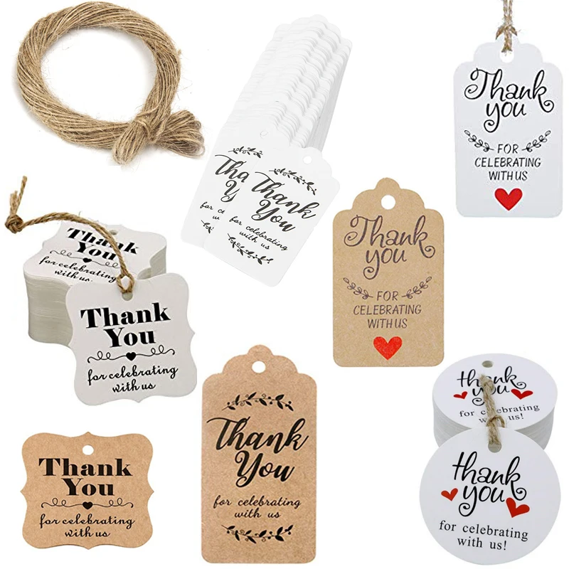 100 шт. спасибо за то что отметили нас биркой подарочные бирки для свадебного