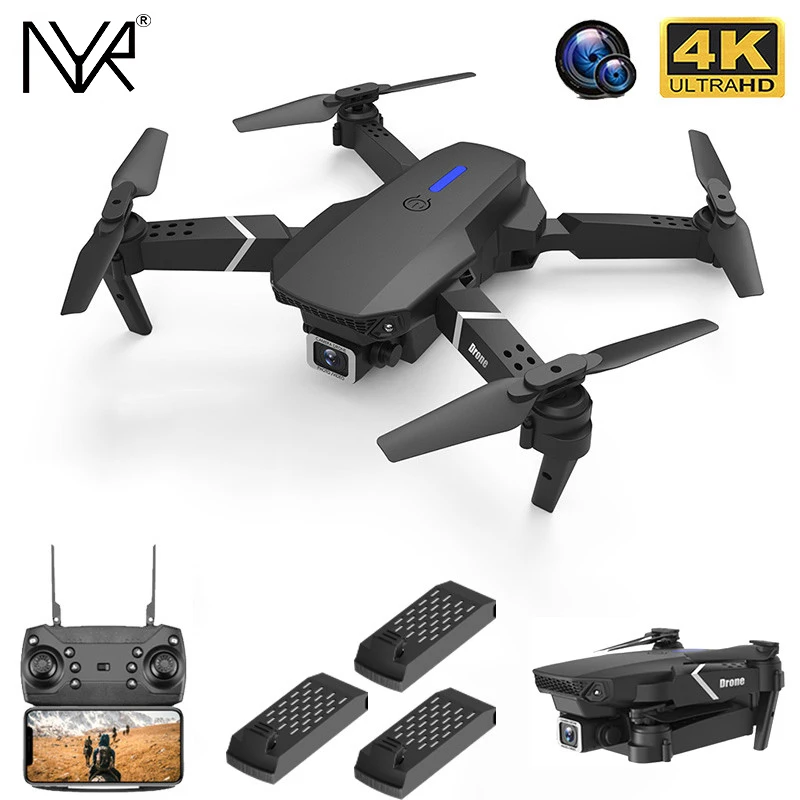 NYR 2021 Новый E88 Pro Радиоуправляемый Дрон с разрешением 4K 1080P HD и поддержкой Wi Fi Fpv