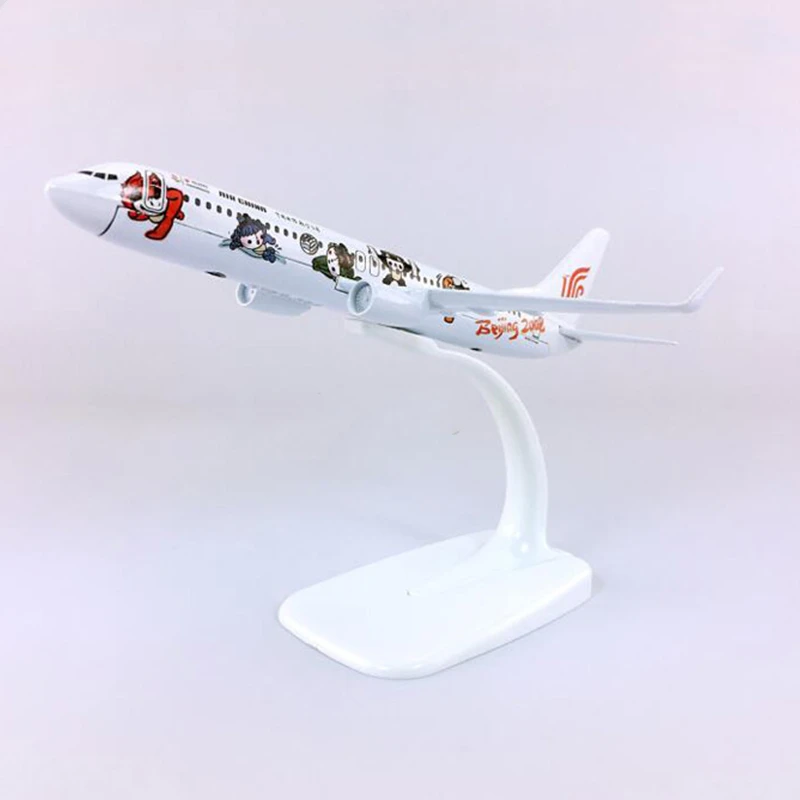 16 см сплав металла воздуха Китай модель самолета B737 Airlines Lucky Doll Boeing 737 Beijing 2008