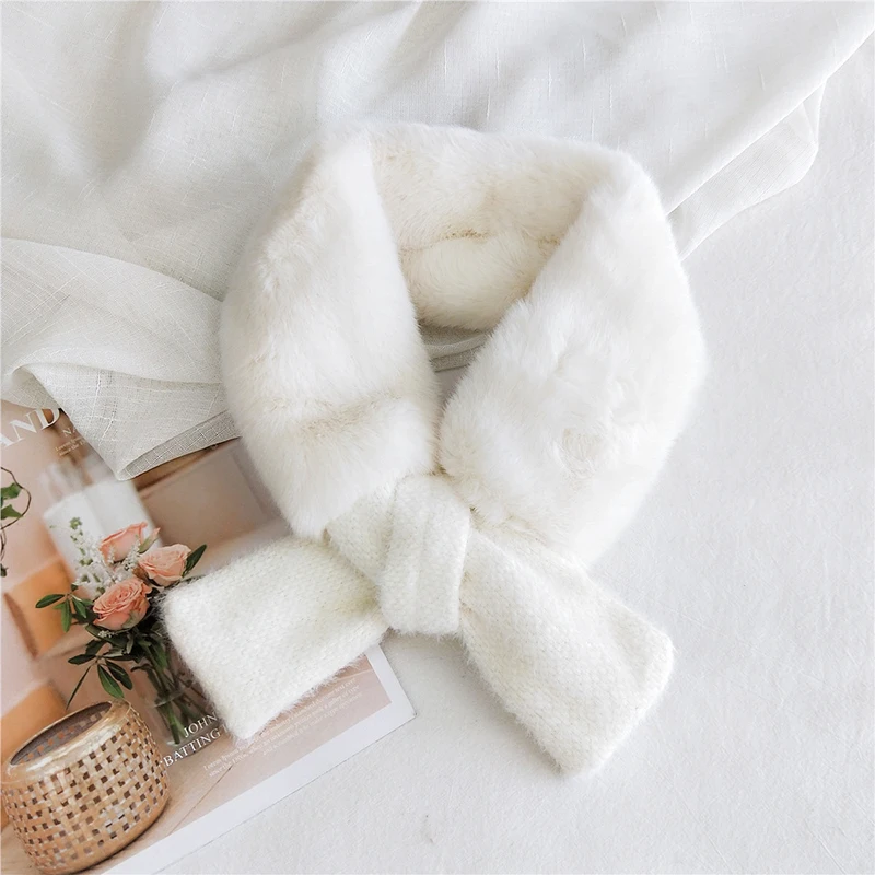 Новинка зимние теплые удобные шарфы из искусственного меха женские толстые на