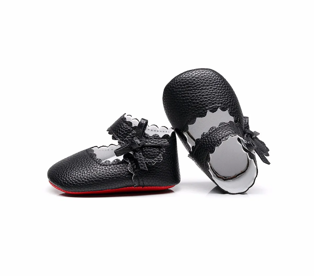 

2021Babys Bowknot Bottom Anti Slip Toddler Girls Princess Shoes Toddler Newborn Girls Boys Soft Sole Wave Shoes