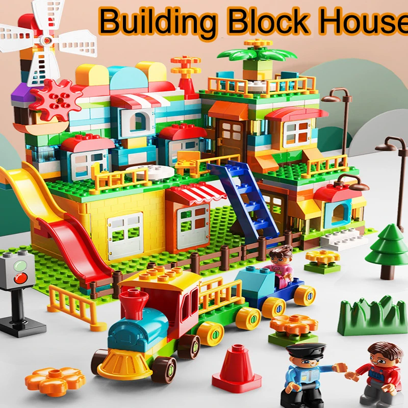 

Engineer Building Block technic plaque City Constructor Castles Slides le Duplos juguetes Children Gift Toys for boy klocki