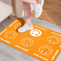 smile cartoon home nordic carpet non slip cute rug hallway bath foot mat entrance door rugs custom pvc silk loop mats can be cut