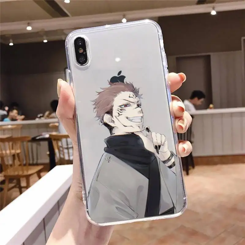 

Jujutsu Kaisen Sukuna anime Phone Case For iphone 12 11 8 7 6s 6 5 5s 5c se plus mini x xs xr pro max Transparent soft