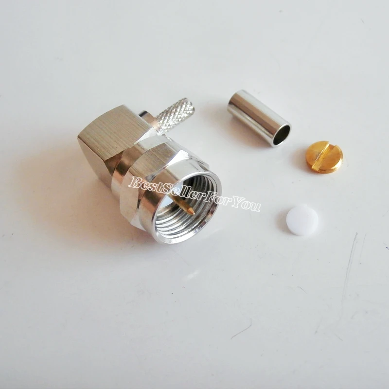 10 шт F Мужской обжимной для RG174 RG179 RG316 RG188 кабель правый угол RF разъем |