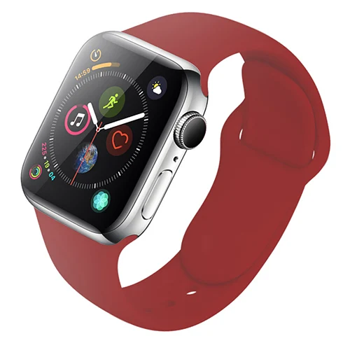 Силиконовый ремешок для часов Apple Watch 5 4 44 мм 40 мм ремешок для iwatch Apple Watch Series 3 2 1 38 мм 42 мм полосы - Band Color: color 21